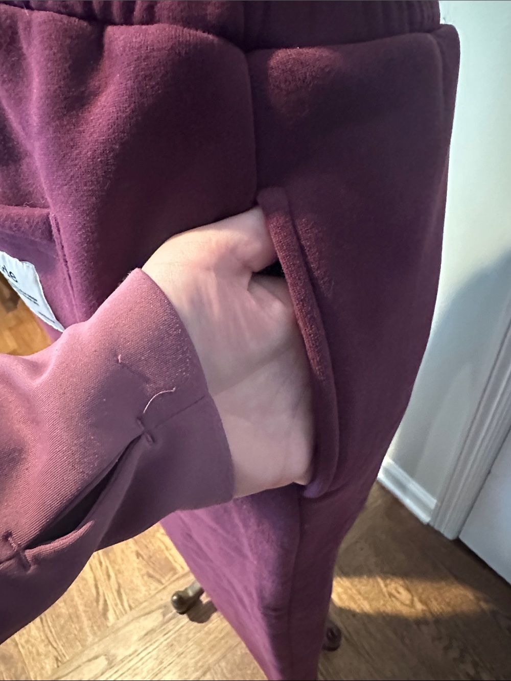NWOT Comfort Clothing plum Maroon Hoodie & Sweatpants Set Sz M unisex - Picture 12 of 13